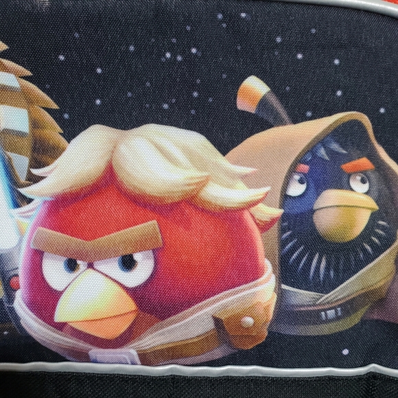 Star Wars Angry Birds Duffle Gym Bag Black Red Ove - Picture 10 of 12